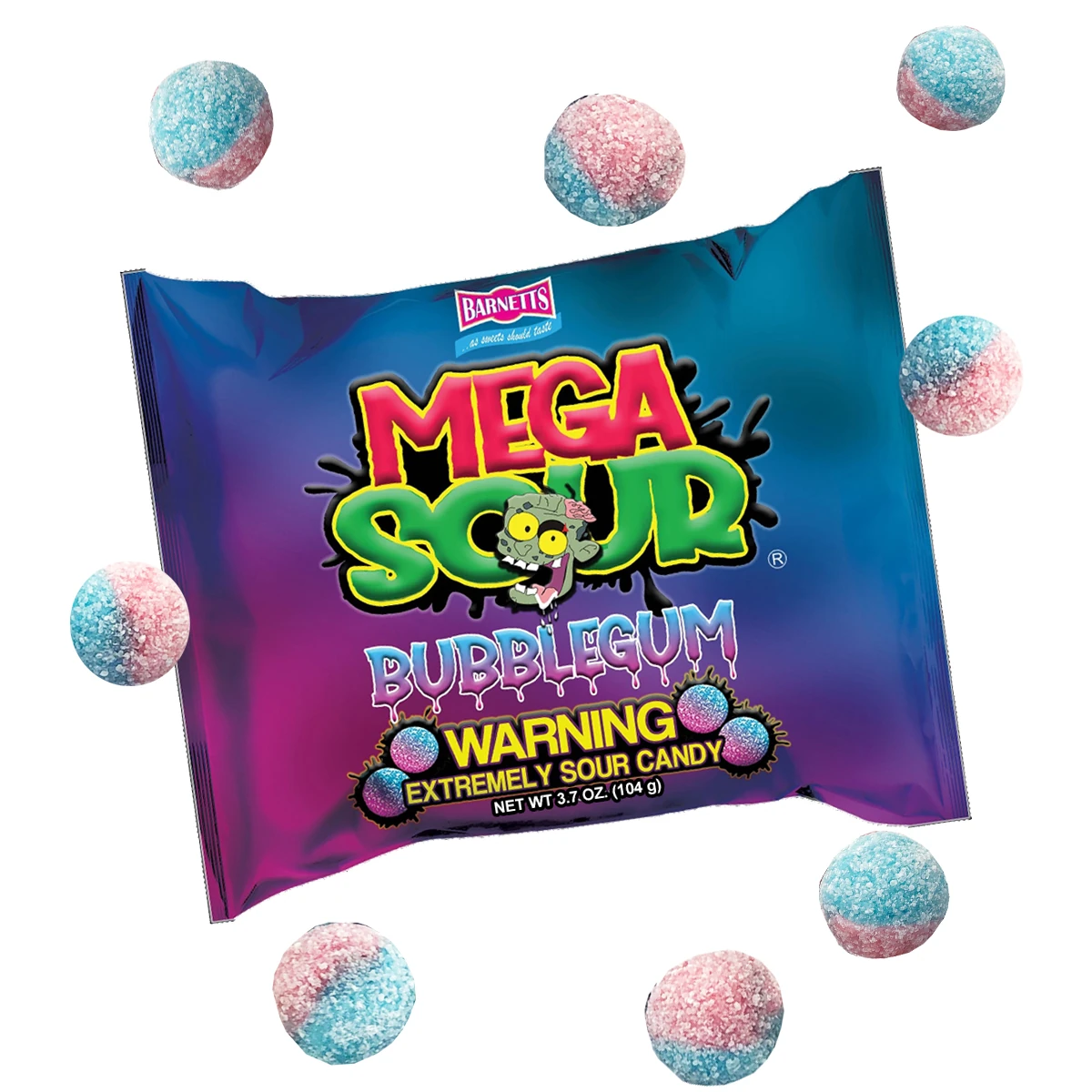 barnetts mega sour bubble gum